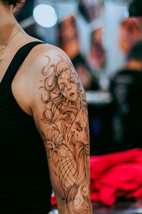 Arm tattoo linework
